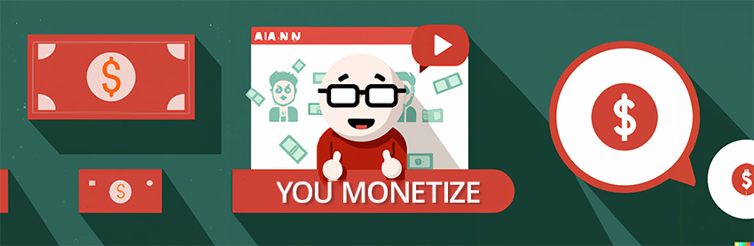 A bald person with glasses make money with a video