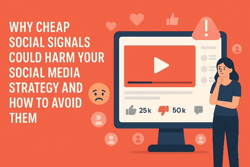 Visual comparison of social media strategies: organic growth versus flagged content